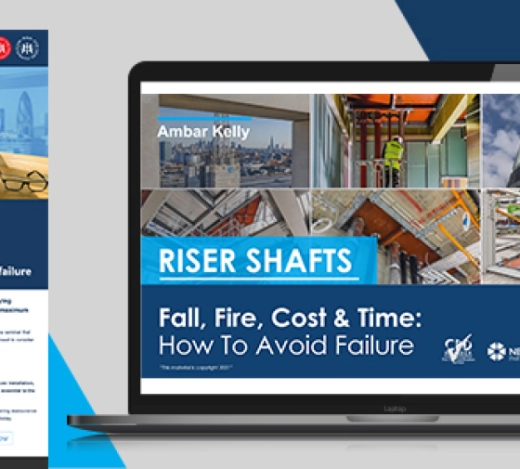 Laptop and mobile phone screens showing visuals of Ambar Kelly's Riser Shafts CPD