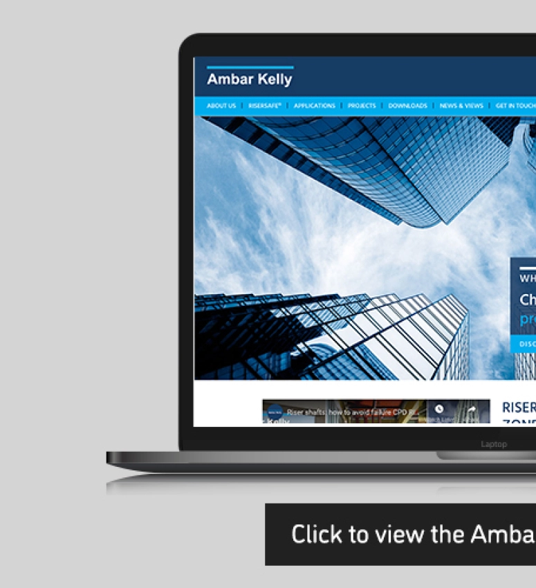 Desktop and mobile visuals of manufacturer, Ambar Kelly's new website