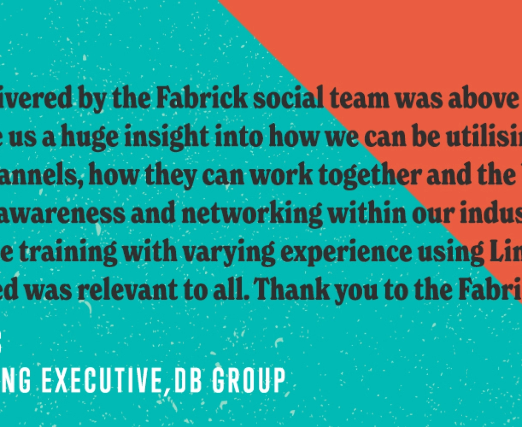 Customer testimonial from Cemfree and DB Group placed against a teal and orange coloured background