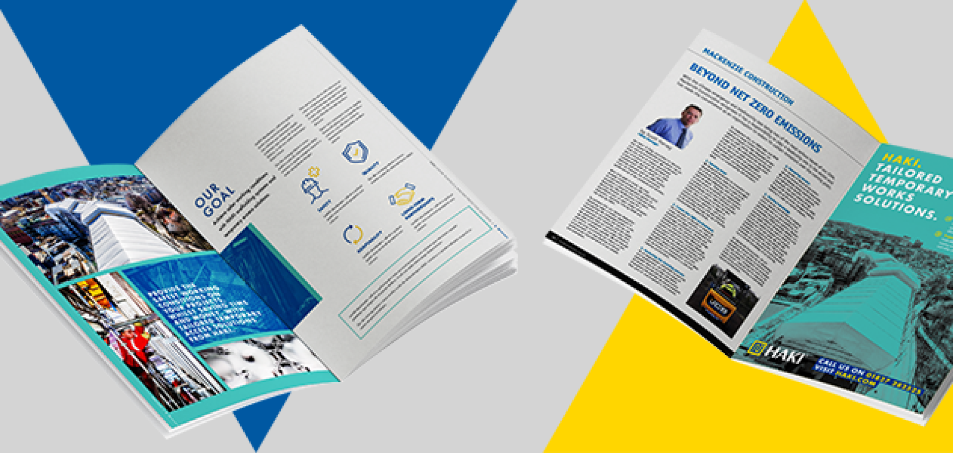 Publications showing magazine coverage and screenshots of social media posts