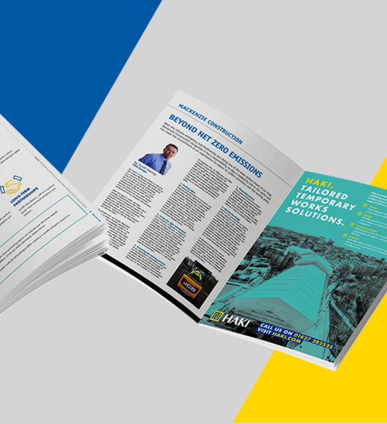 Publications showing magazine coverage and screenshots of social media posts