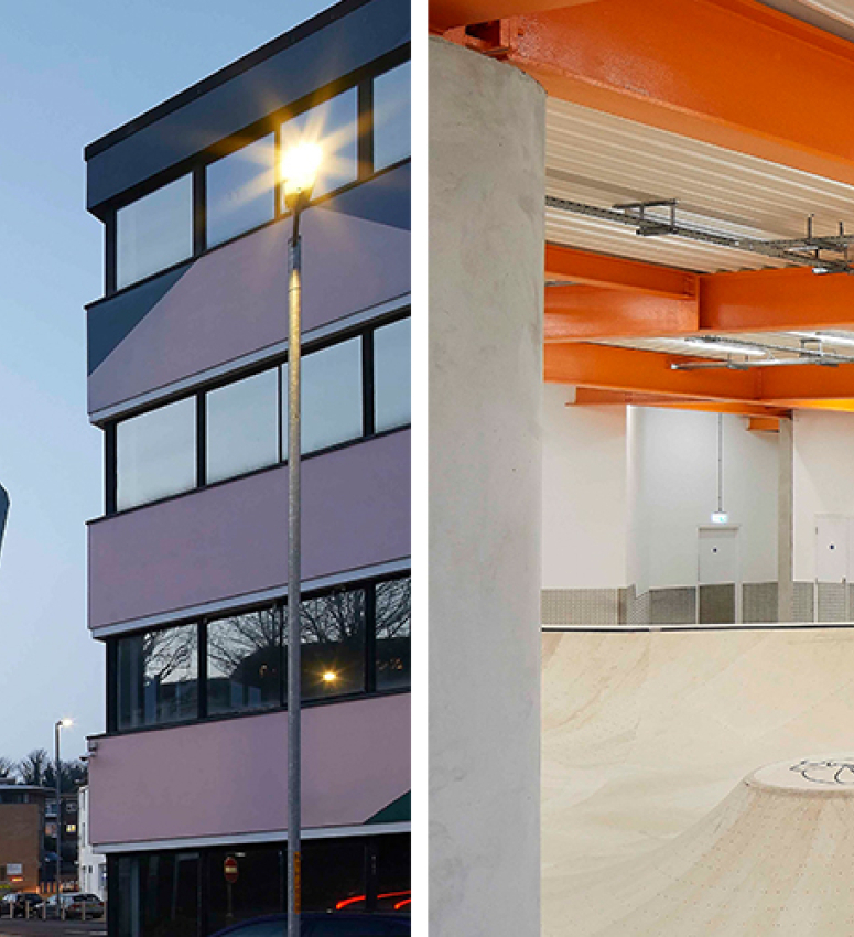 Exterior and interior images of project F51 in Folkestone, Kent