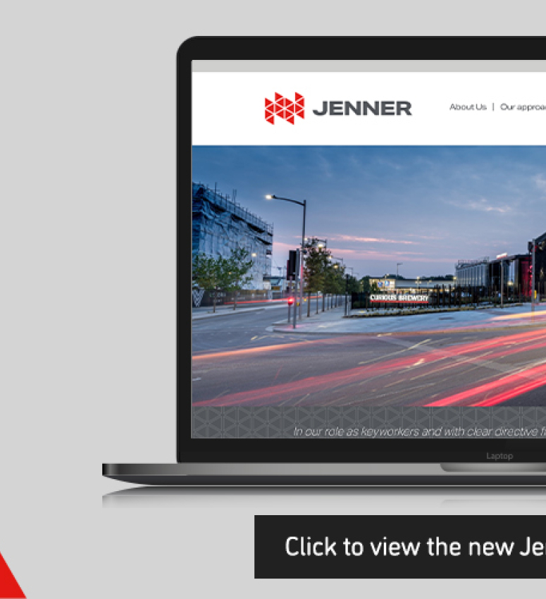 Mobile and desktop images of contractor, Jenner Group's new website created by Fabrick's digital website design and build team