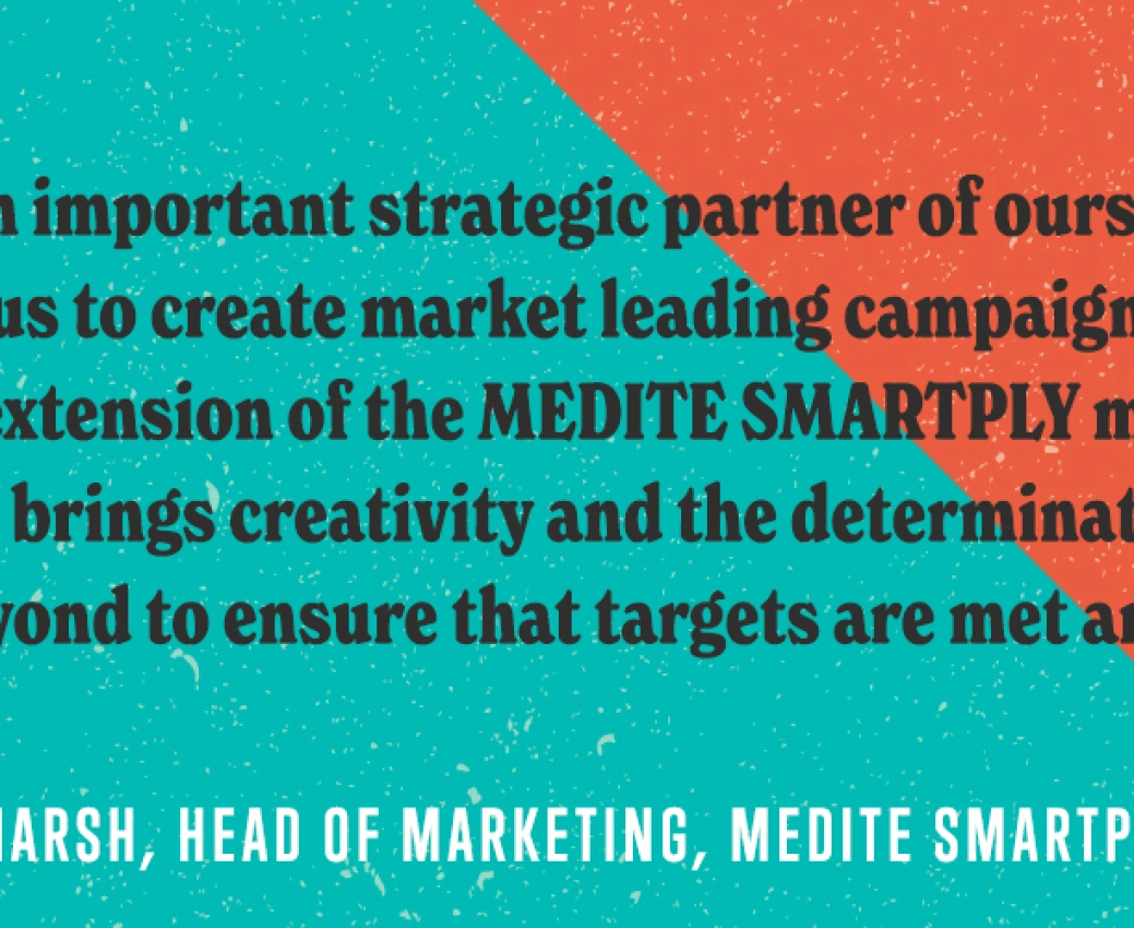 Client testimonial from MEDITE SMARTPLY