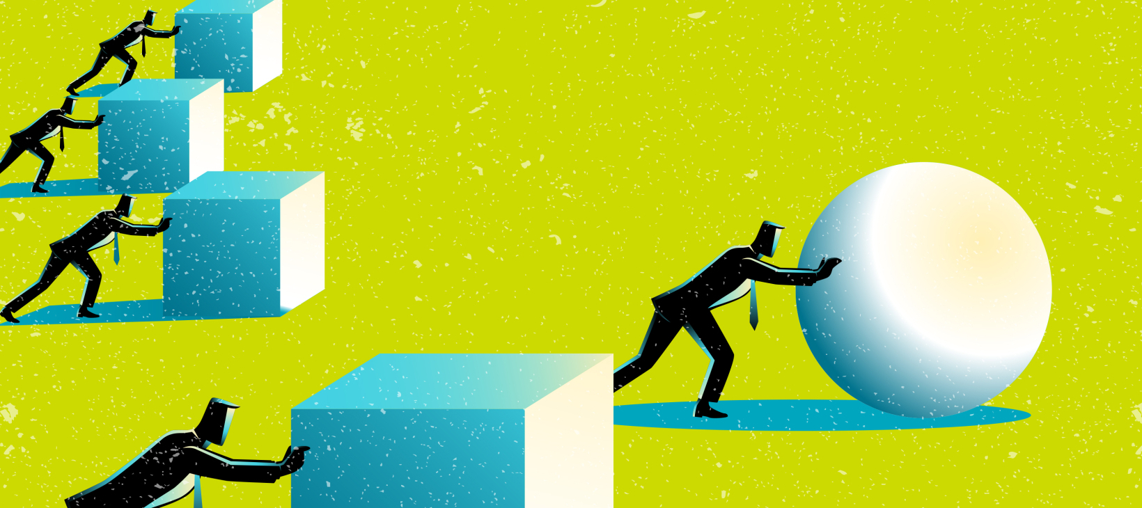 Illustration to represent driving the business forward