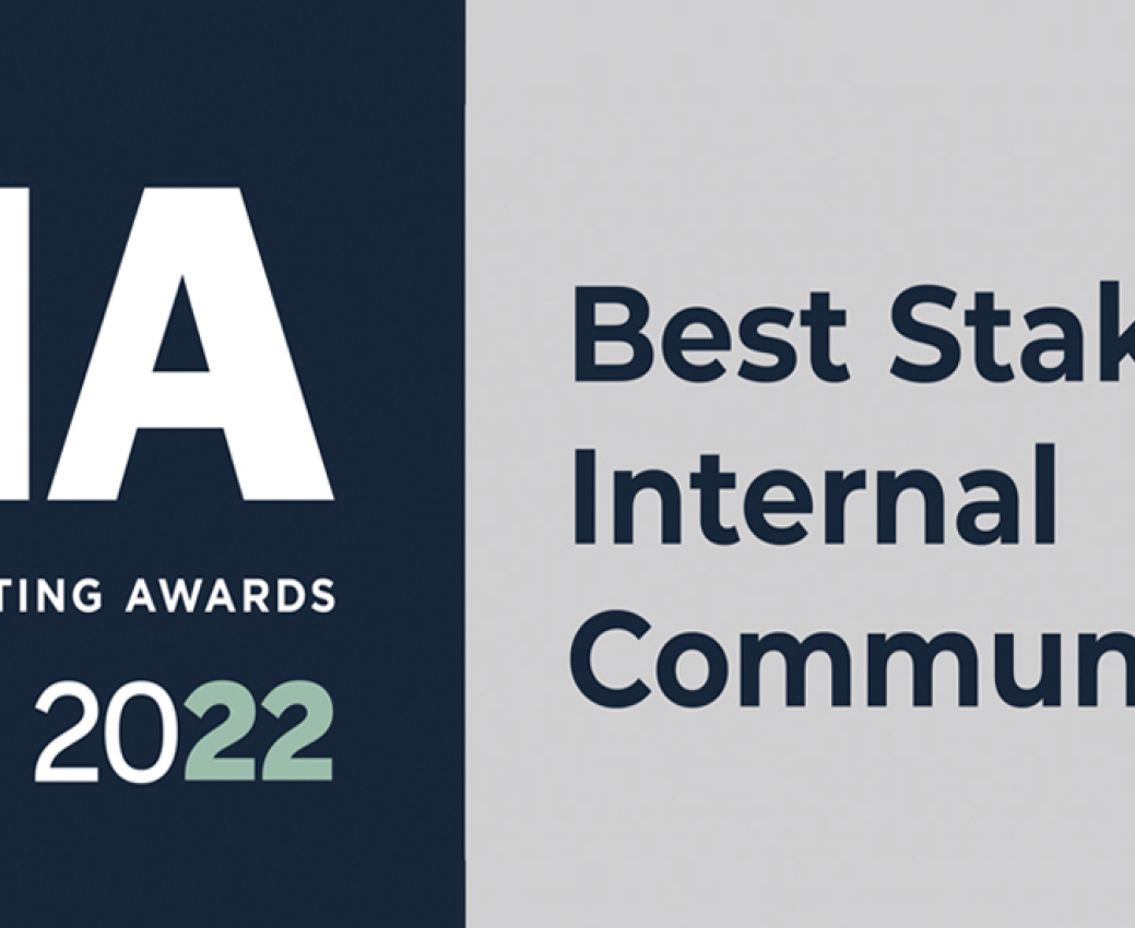 Construction Marketing Awards 2022 Best Stakeholder/Internal Communications finalist logo