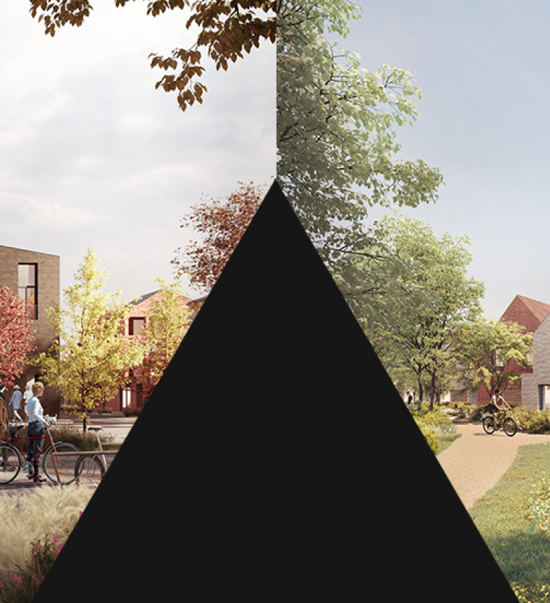 CGI images of Eddeva Park, a proposed housing development by This Land in Cambridge